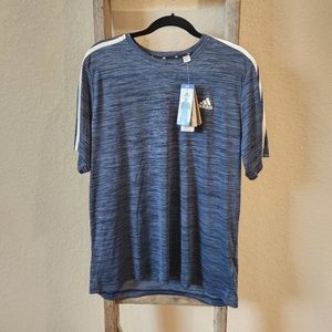 NWT Boys Adidas Blue Sports Tee-Shirt- Size Large